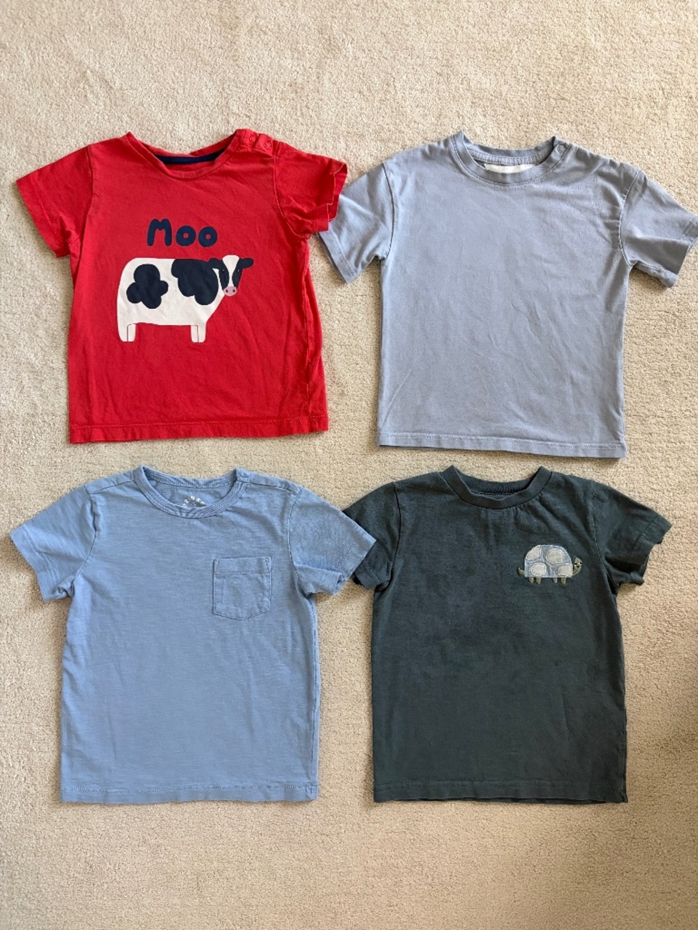 Lot of four toddler shirts size 3T